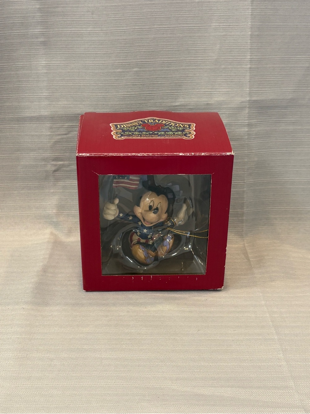 Mickey Mouse Patriotic Figurine Ornament - Red-Jim Shore